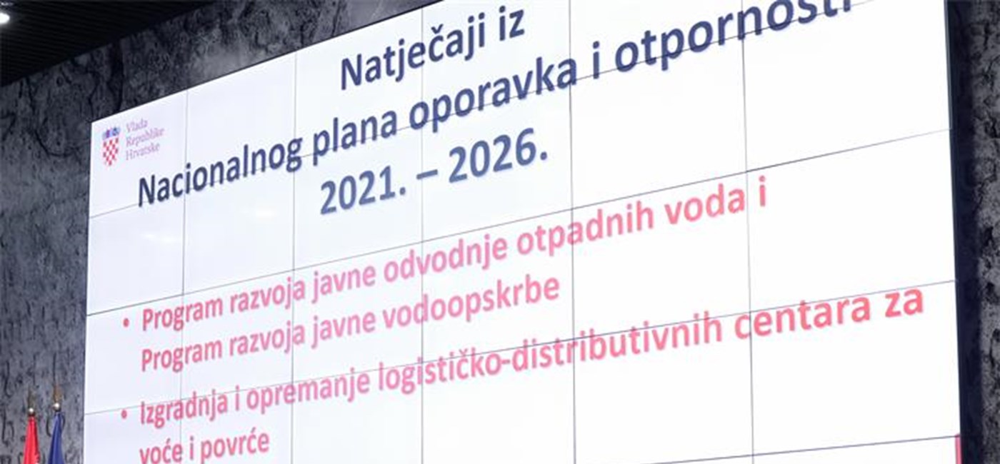 Otvorena dva natječaja sufinancirana iz NPOO-a, ukupne vrijednosti 1,61 milijardu kuna